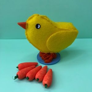 Yellow Felt Chick felt hand-sewn handmade cheery Hand Made Easter Spring